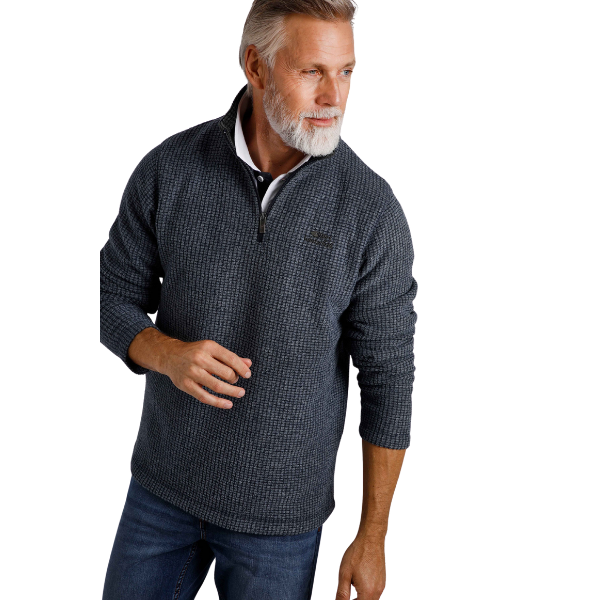 Weird Fish Newark Eco 1/4 Zip Grid Fleece