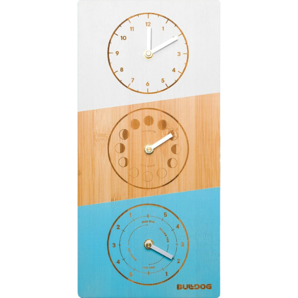 Bulldog Tide Clock Triple Dial - Tide, Moon & Time