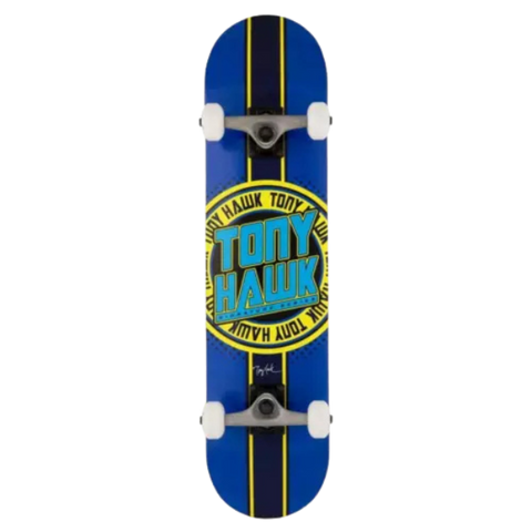 Tony Hawk SS 180+ Complete Badge Logo Blue/Yellow 7.5 IN